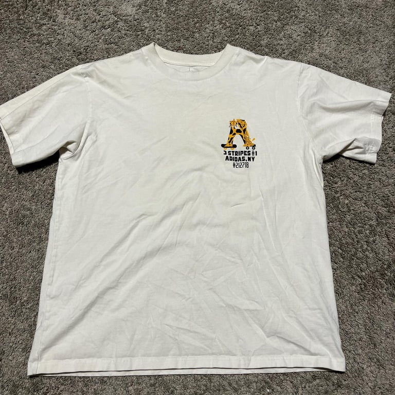 ALTRA T shirt skateboard Adidas bianca