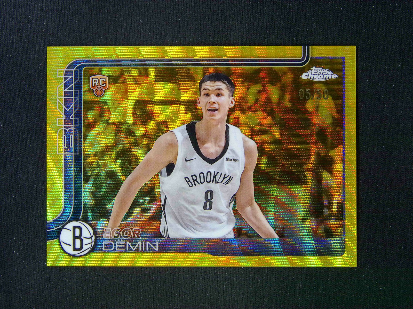 2025-26 Topps Chrome Egor Demin #258 Gold Wave Refractor /50