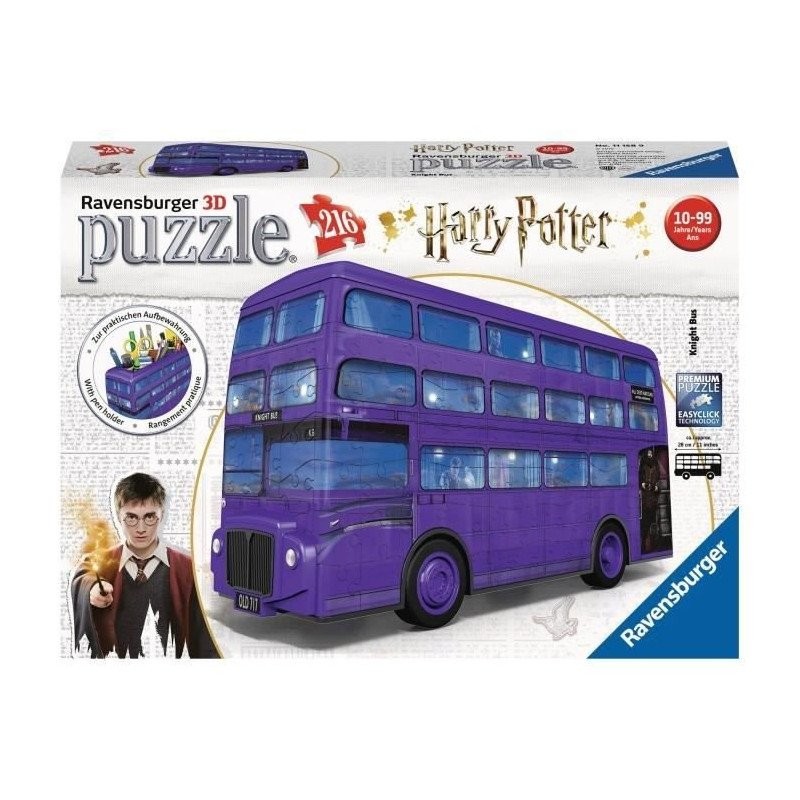 Puzzle 3D Harry Potter Magicobus Ravensburger de 216 pièces en plastique stable