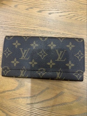 Louis Vuitton Monogram Bifold Wallet Brown Used From Japan