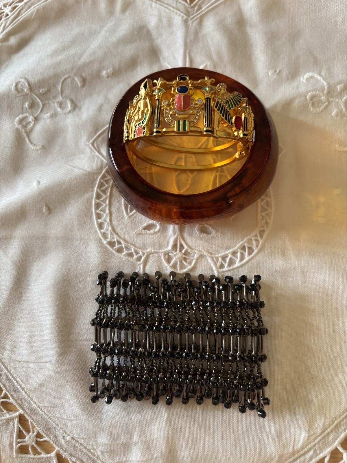 Bracelets,  Three (3) Pretty Bracelets. Bangle, S… - image 1