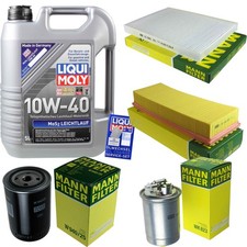 INSPEKTIONSKIT FILTER LIQUI MOLY ÖL 5L 10W-40 für VW Caddy II Kombi 9K9B 1.9 D