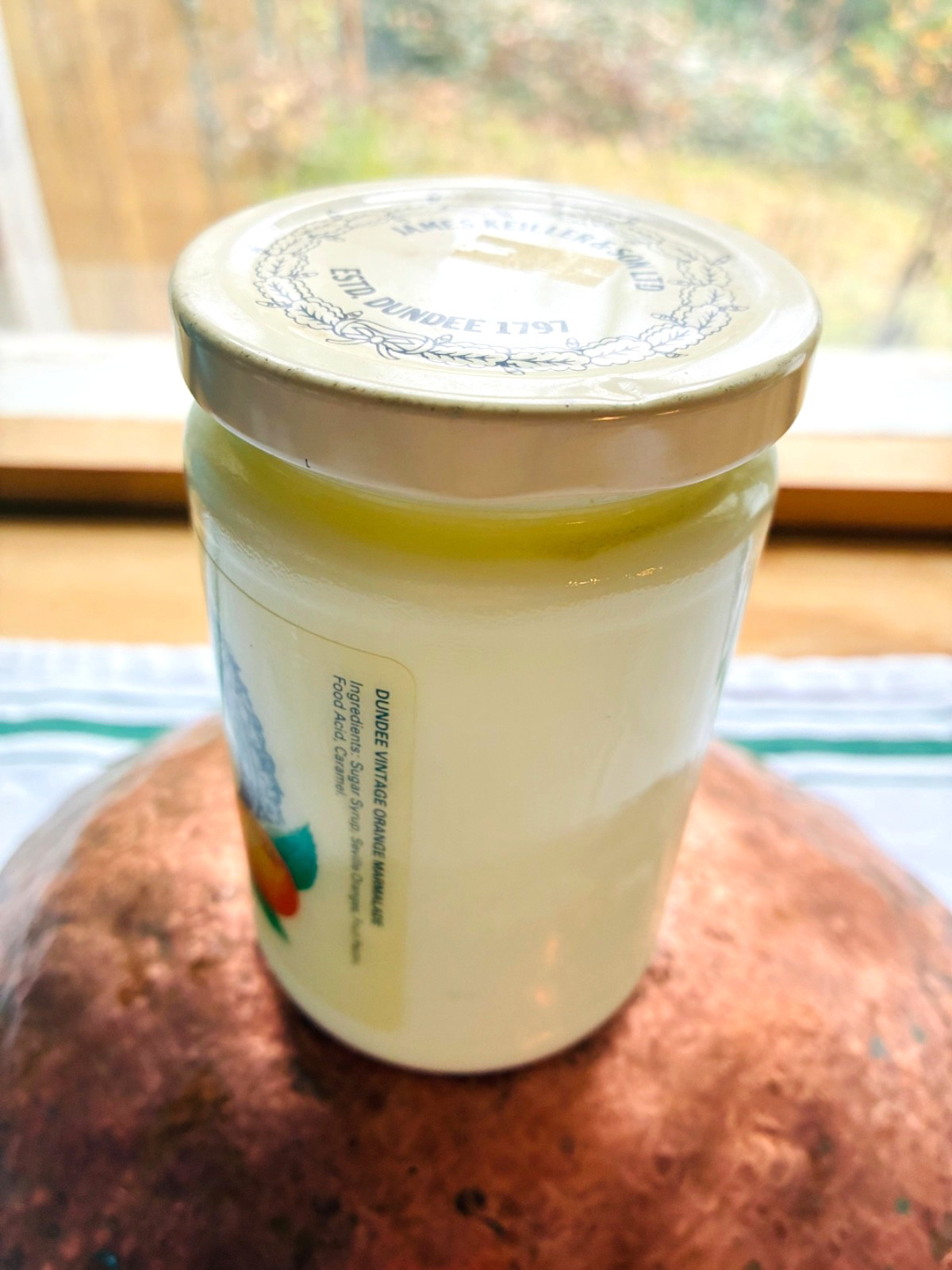 Vintage James Keiller & Son ORANGE MARMALADE CHUNKY CUT JAR  Dundee Scotland