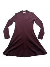 Tommy Hilfiger Burgundy Dress Long Sleeve Knee medium
