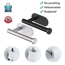 No-Drill Toilet Paper Holder   Rustproof Stainless Steel, Wall Mount