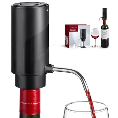Electric Wine Decanter Aerator Dispenser: Automatic Whisky Normal, Black 