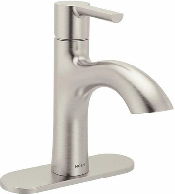 MOEN Idris 84577BN One-Handle Bathroom Sink Faucet in Brushed Nickel