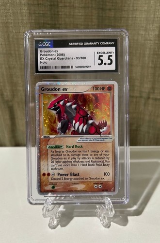 Groudon ex #93 Holo Pokemon Crystal Guardians CGC 5.5