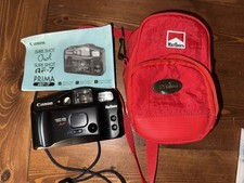 Vintage Canon Sure Shot Owl 35mm Camera Marlboro Red Case 1 Broken Zipper