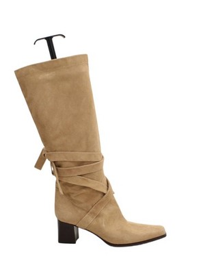 Russell & Bromley Damen Stiefel UK 5 hellbraun Wildleder mit Leder Plateau