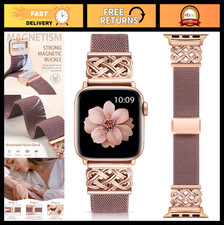 Magnetic Stretchy Band for Apple Watch 38-49mm, Soft Elastic Nylon Strap for iWa