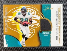 Fred Taylor, 2002 Flair, Jacksonville Jaguars, MEM Jersey Game Worn