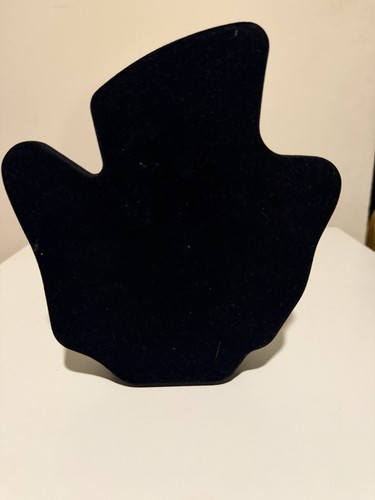 Black Velvet Angled Slant Back Neck Form Necklace Display Stand