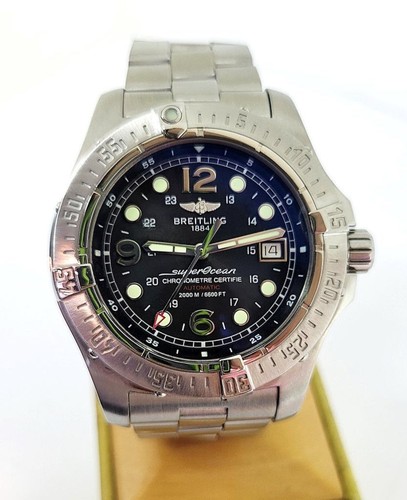 Mens BREITLING SUPEROCEAN STEELFISH Automatic Chronometer Watch A173908 2000m