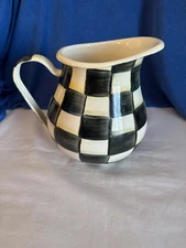 MacKenzie-Childs Checkered Enamel Pitcher - Very Good Condition