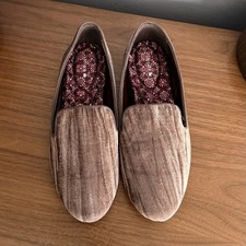 Birdies The Starling Flats Loafer Moonstone Crushed Velvet Size 9.5