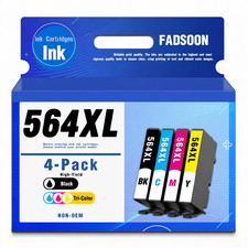 564XL Ink 4PK BK/C/M/Y Replacement for Photosmart 5520 6510 6520 5510 5525 6515