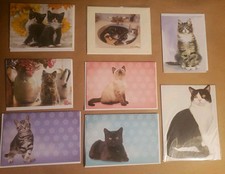 Lot of 8 Assorted Cat Blank Note Cards