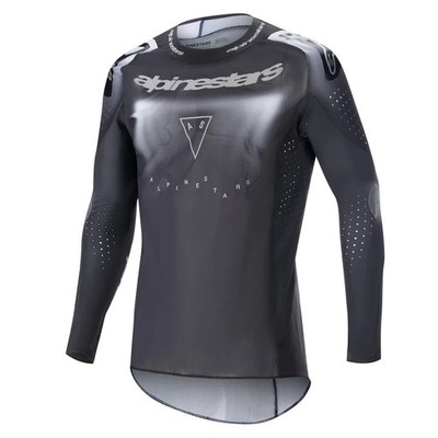 Alpinestars Cross Enduro Trikot/Jersey Supertech Laser | Größe XL | schwarz silb