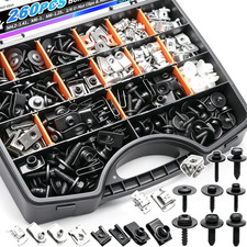 260PCS U-Nut Clips & Automotive Body Fender Bolts Kit,For Most Cars Fender,Engin