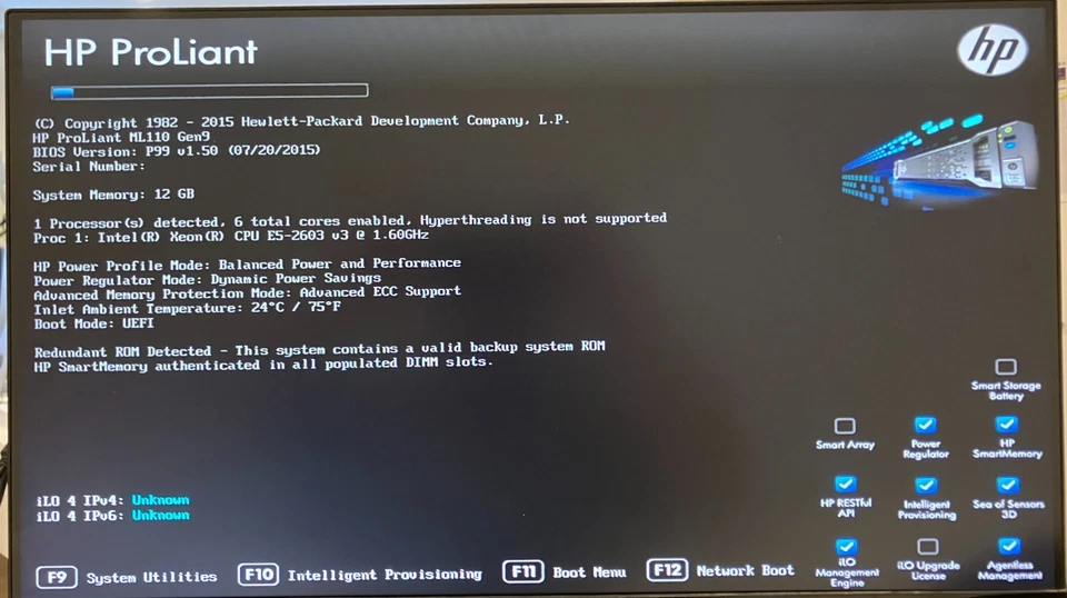 HPE ProLiant ML110 Gen9 12Gb RAM Xeon 1.6GHz - Immagine 2 di 4