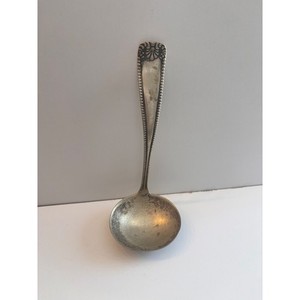 Antique RC Co Silver Plated Soup Ladle Serving Spoon Ornate Handle