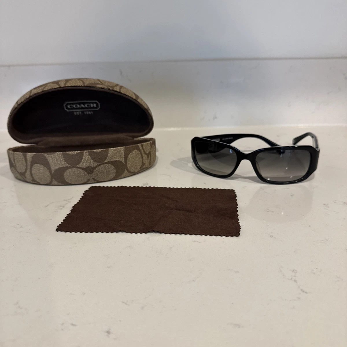 Coach S493 Lexi black signature sunglasses + Case and cleaning cloth- vintage. Coach with Vintage Sunglasses for Women for sale | eBay main image 4