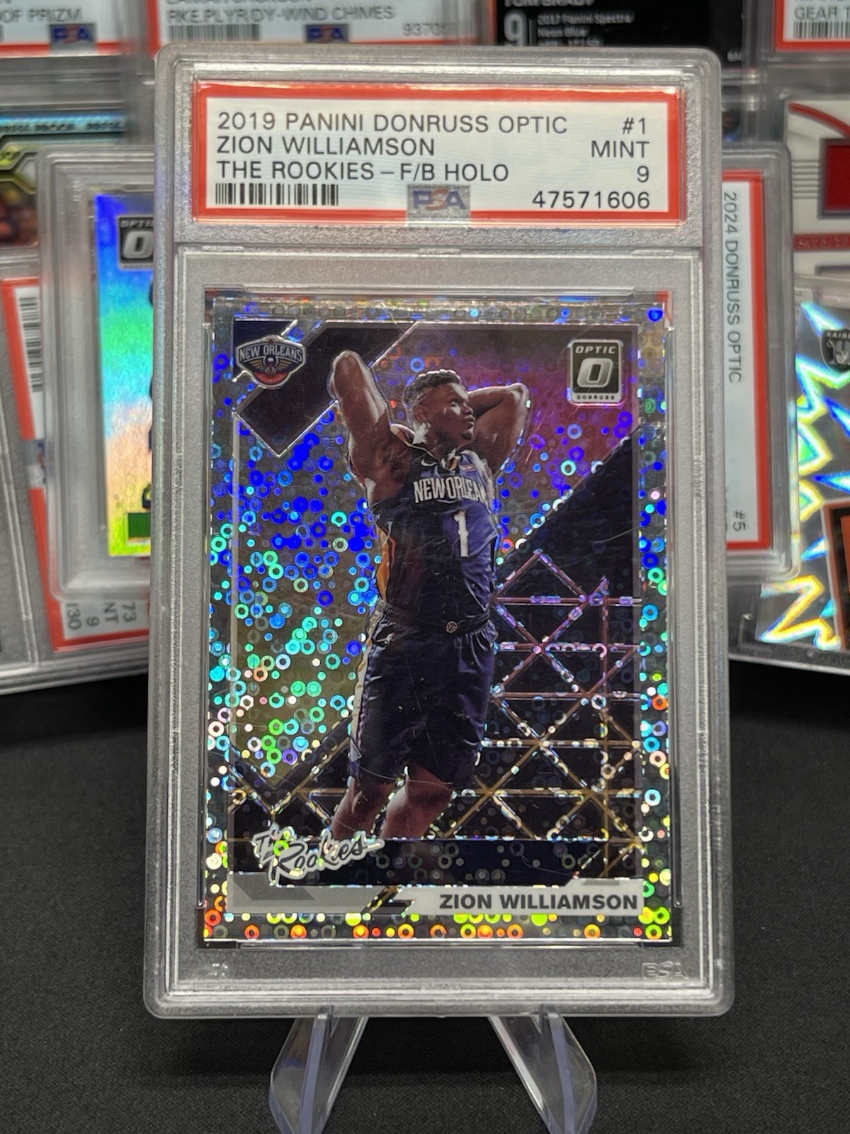 2019 Donruss Optic Zion Williamson The Rookies F/B Holo Mint 9