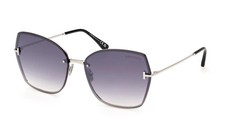 TOM FORD TF1107 16C SHINY PALLADIUM SMOKE MIRROR AUTHENTIC SUNGLASSES