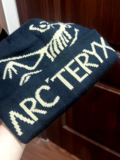 Arc'teryx Bird Word Toque Beanie Black Void Wool Winter Ski Hat Unisex - NWT