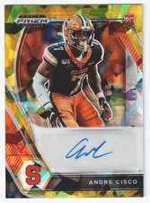 2021 Panini Prim Draft Picks Andre Cisco Rookie RC Autograph Gold Ice #DPA-AND