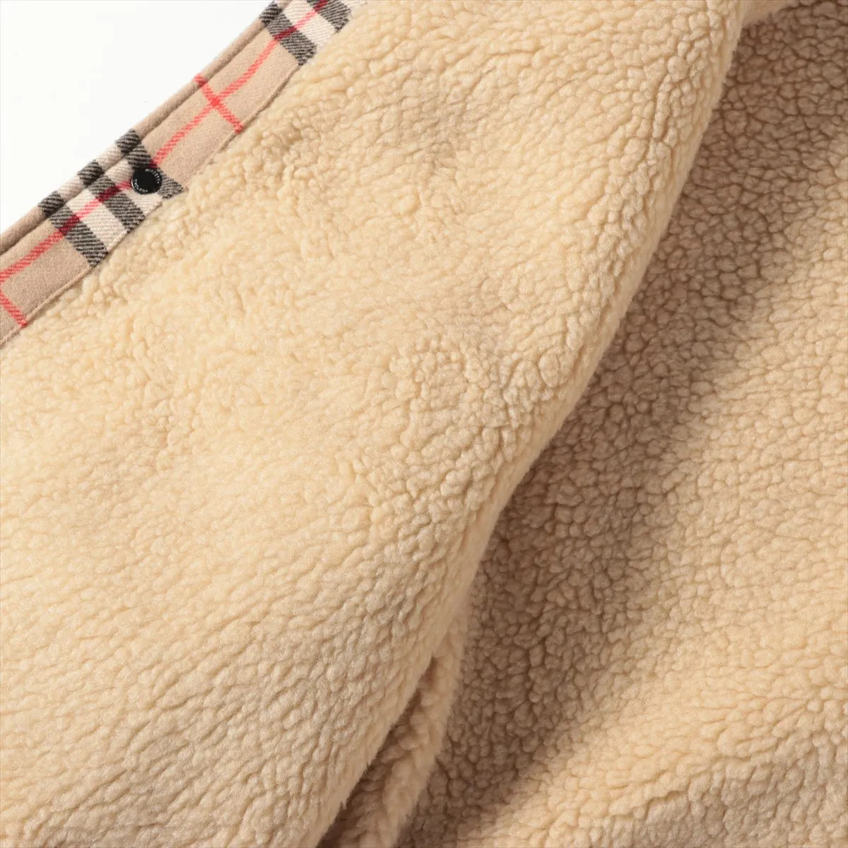 Burberry Cotton x wool x acrylic Jacket XL Men's Beige  8043839 check boa lining thumbnail 5