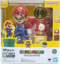 NEU Bandai S.H.Figuarts Mario Super Mario 100 mm vollständige Actionfigur Japan