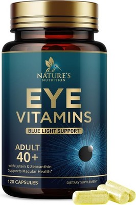 Eye Vitamins & Mineral Supplement, with Lutein, Zinc, Vitamins C, E - Zeaxanthin