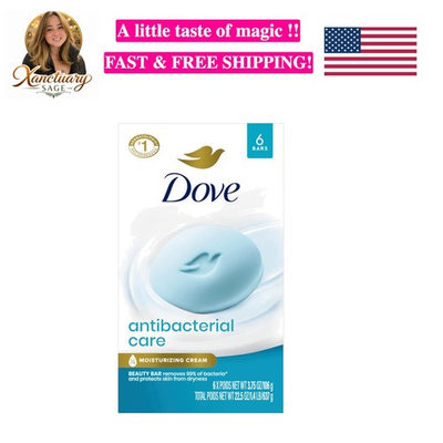 #ad Antibacterial amp; Moisturizing Beauty Bar Soap for Radiantly Clean Skin 6 Pack $21.59