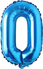 16" Inch Single Blue Alphabet Letter Number Balloons Aluminum Hanging Foil Film