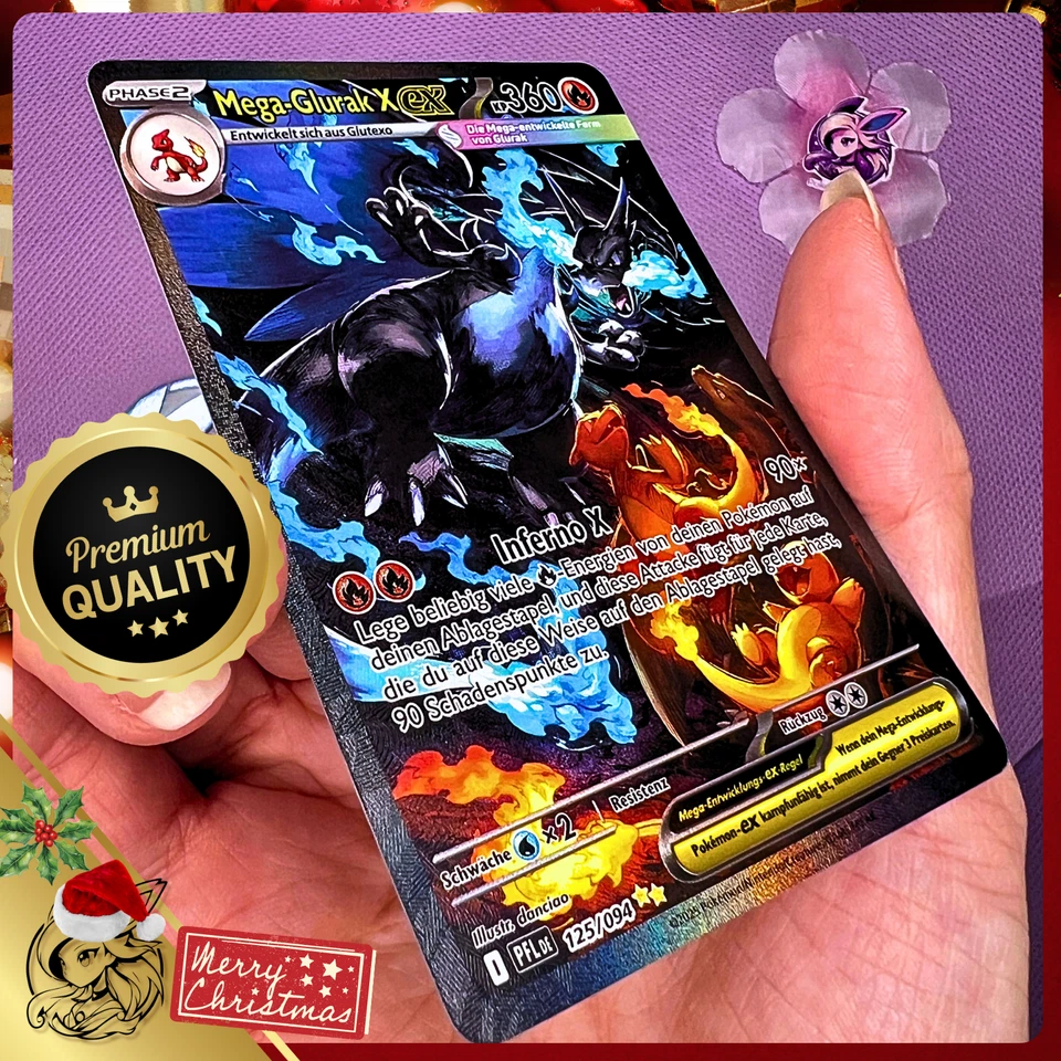 🔥 Mega-Glurak X EX 125/094 – Full Art – Fatale Flammen – Deutsch PSA10 Chance - Bild 2 von 4
