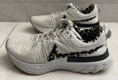 Womens Authentic Nike React Infinity Run Flyknit 2 Leopard Sneakers Shoes Sz 8.5