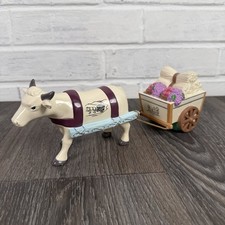 Hawthorne Village Silver Blessings Christmas Nativity Ox with Cart Figurine