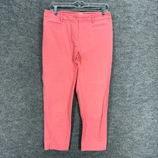Talbots Pants Women 6 Pink Chino Mid Rise Flat Front Cotton Pockets Casual