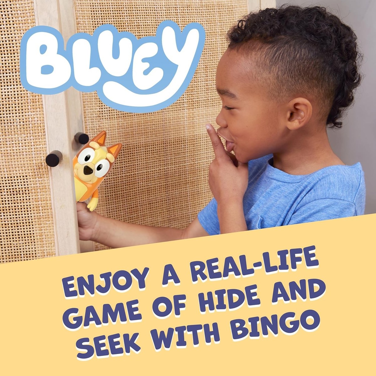 Bluey Game Hide and Seek Electronic Bingo Figure, Articulated