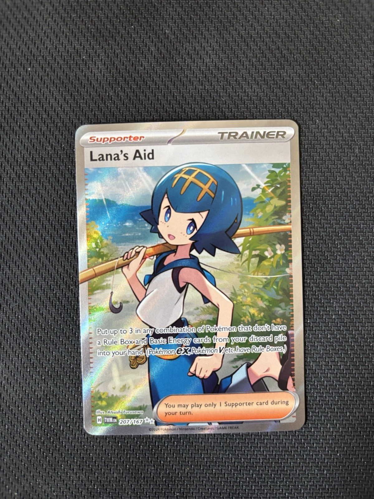 Pokémon TCG Lana's Aid Trainer 207/167 Twilight Masquerade Ultra Rare Holo