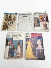 Vintage Costume Sewing Patterns Lot Simplicity Butterick Renaissance Halloween