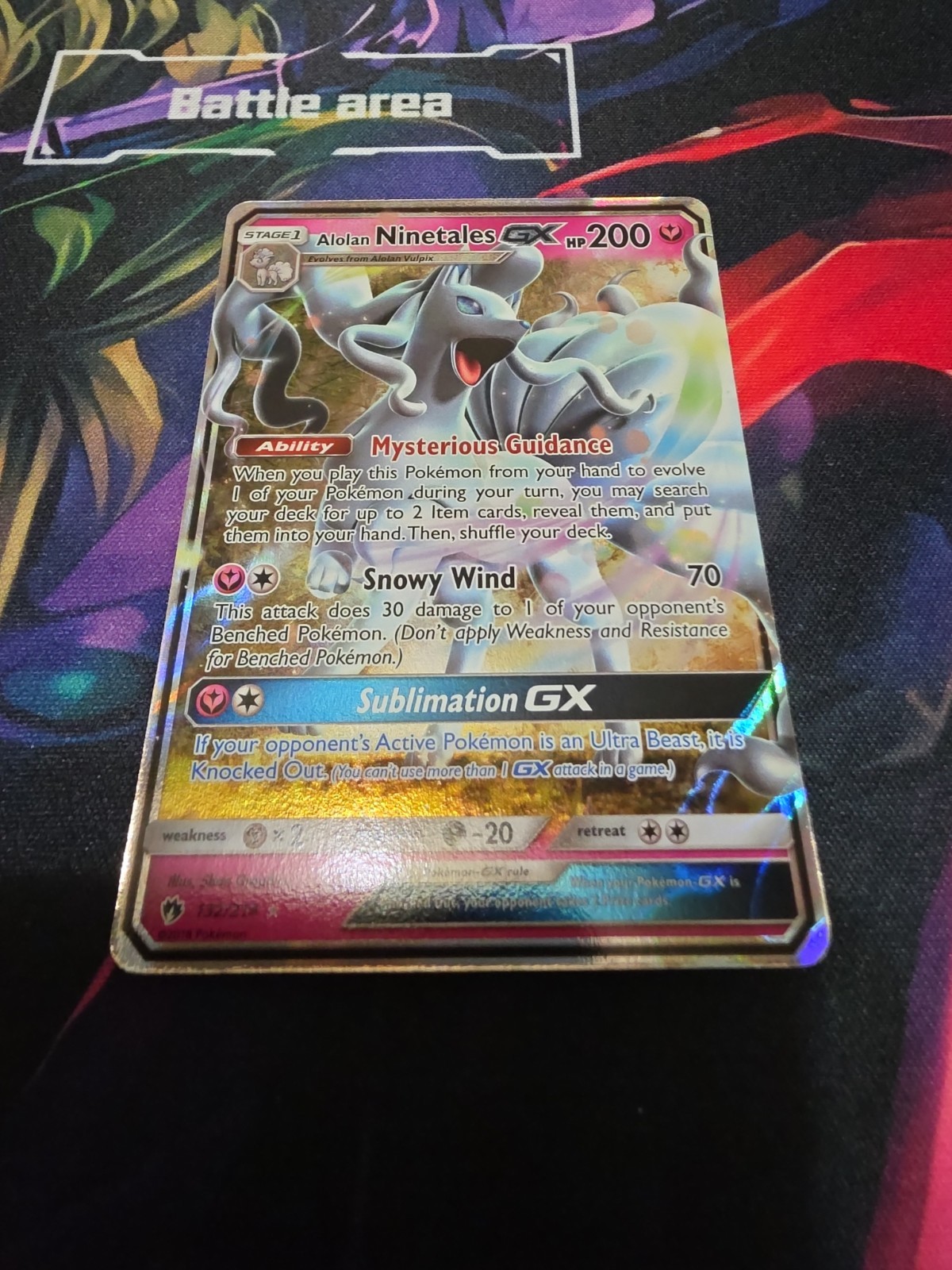 Alolan Ninetales GX 132/214 Sm-Lost Thunder Holo