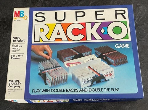 VINTAGE 1983 SUPER RACK-O Game Milton Bradley Double Racks 100% Complete