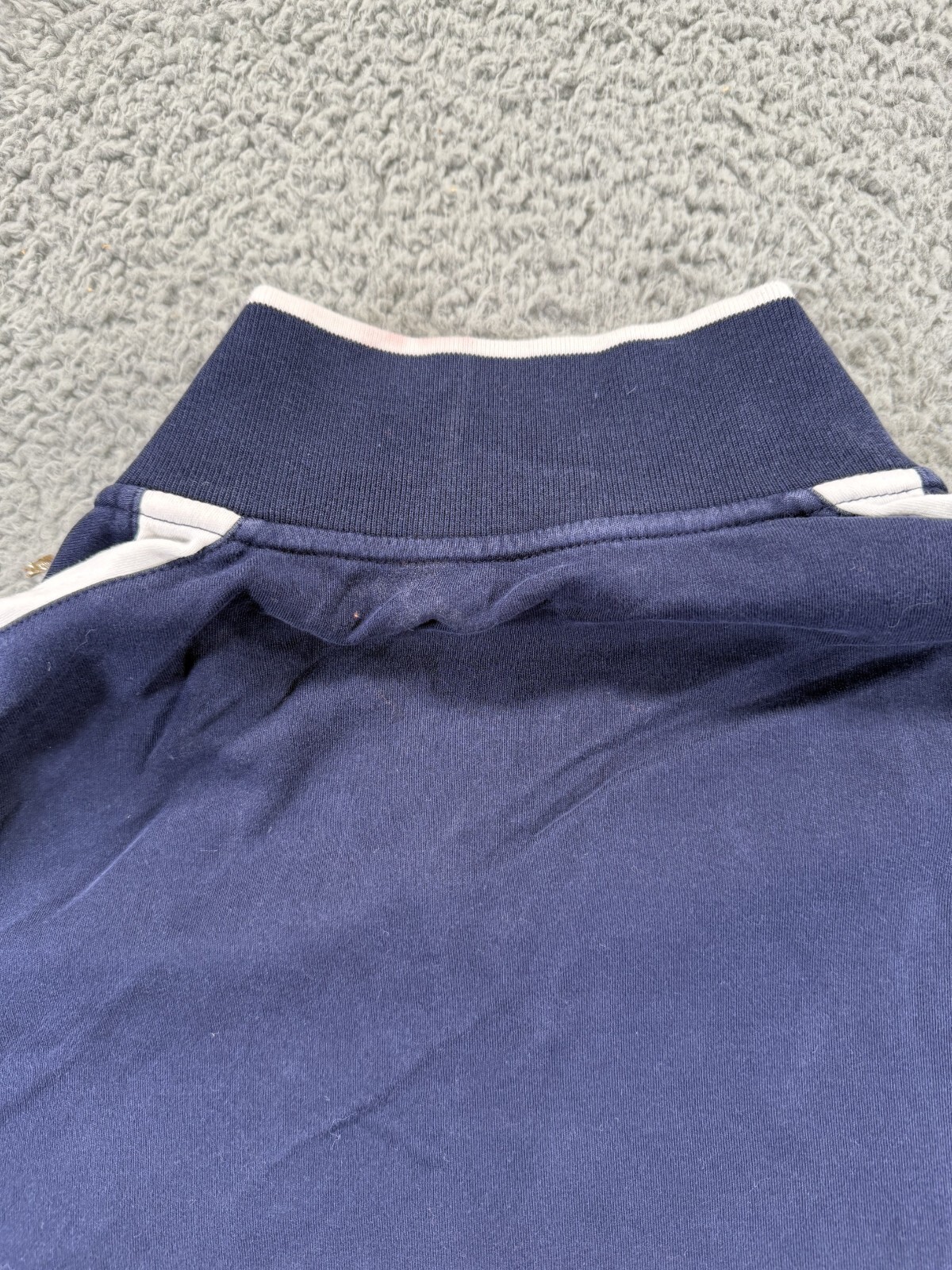 Polo Ralph Lauren Big Pony Uomo Track Jacket XL Blu Sbiadito Manica Lunga Logo