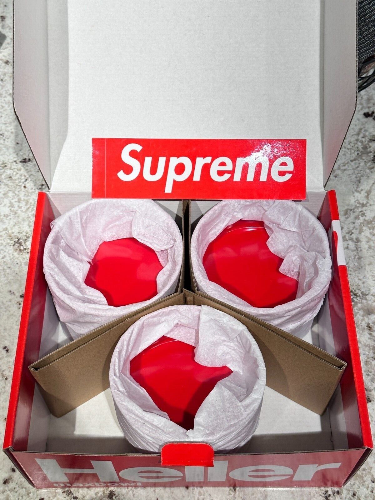 Supreme Heller Bowls (Set of 6) RED (IN HAND)