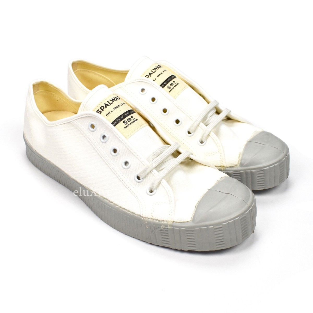 靴 SPALWART Special Low 40 NWT Spalwart White Gray Canvas Rubber Special Low Men's Sneakers