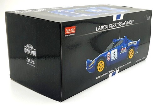 Sun Star 1/18 Scale 4560 - Lancia Stratos HF Rally #5 2nd Tour De Corse 1976 - Picture 6 of 6
