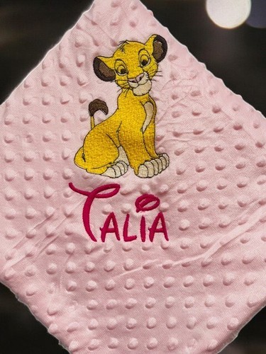 Personalised Embroidered Baby Blanket With Lion Simba |Baby shower gift - Picture 4 of 10